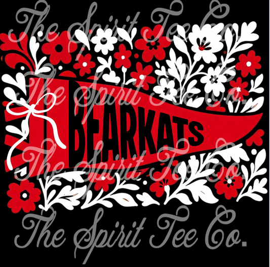 Floral Bearkats on Black