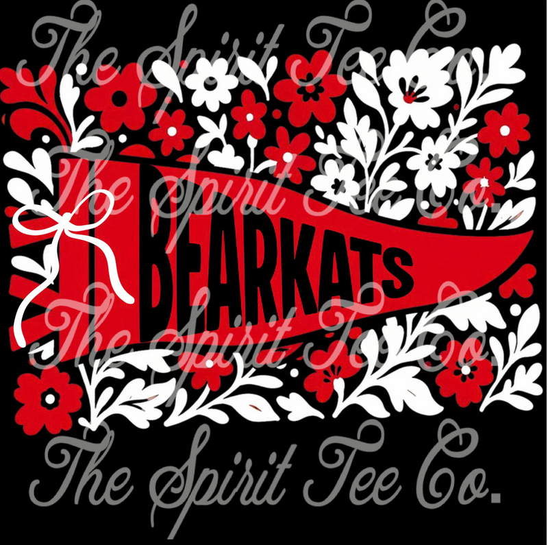 Floral Bearkats on Black