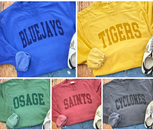 Two-Toned Color Block Custom Sweatshirt