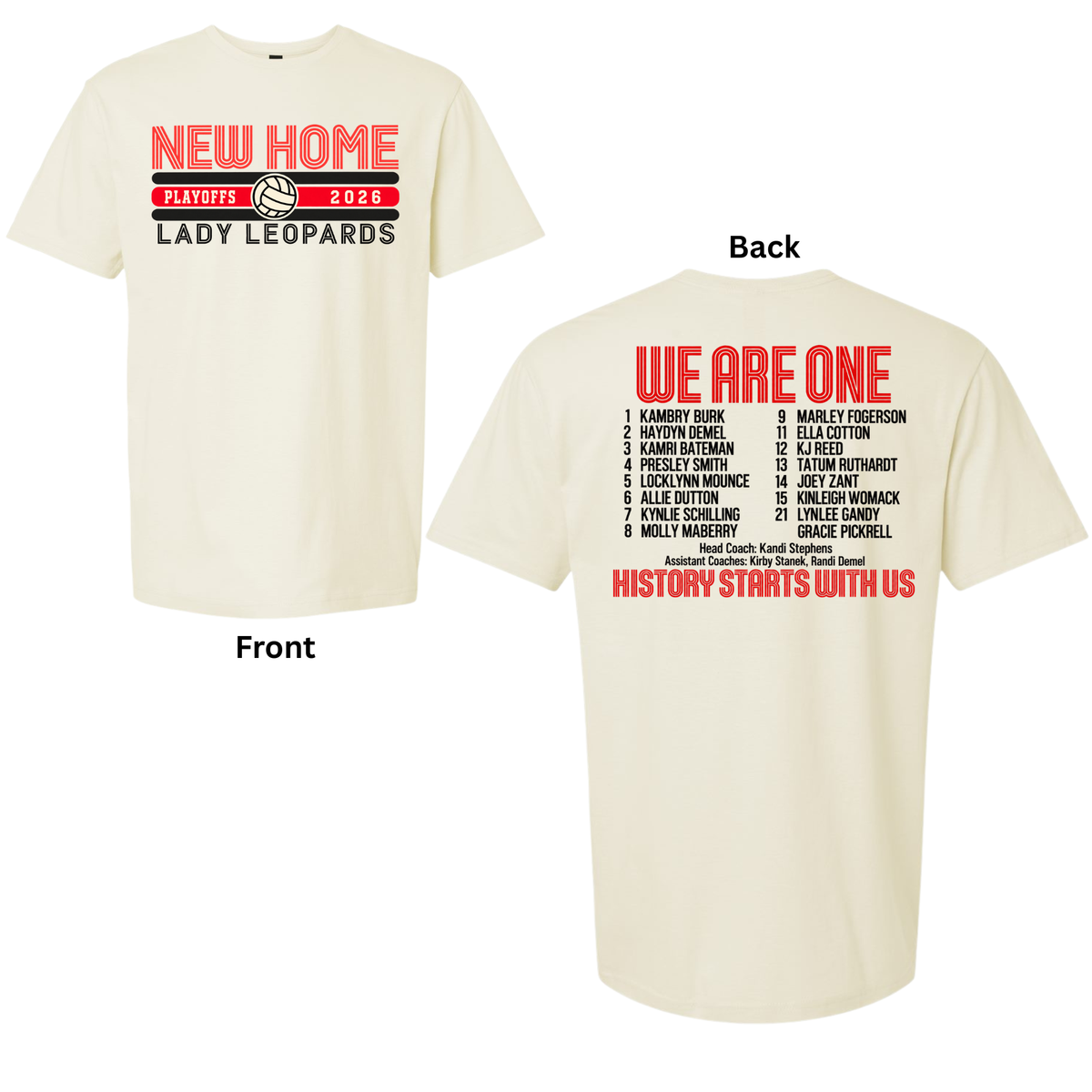 New Home Volleyball Playoff Shirts